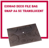 Deli Deco File Bag Snap A4 5C Translucent - Al Masam Stationery LLC